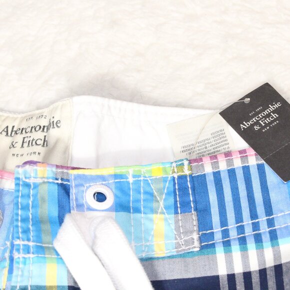 Plaid Abercrombie & Fitch Swim Trunks Size Extra Large NWT - Picture 3 of 6